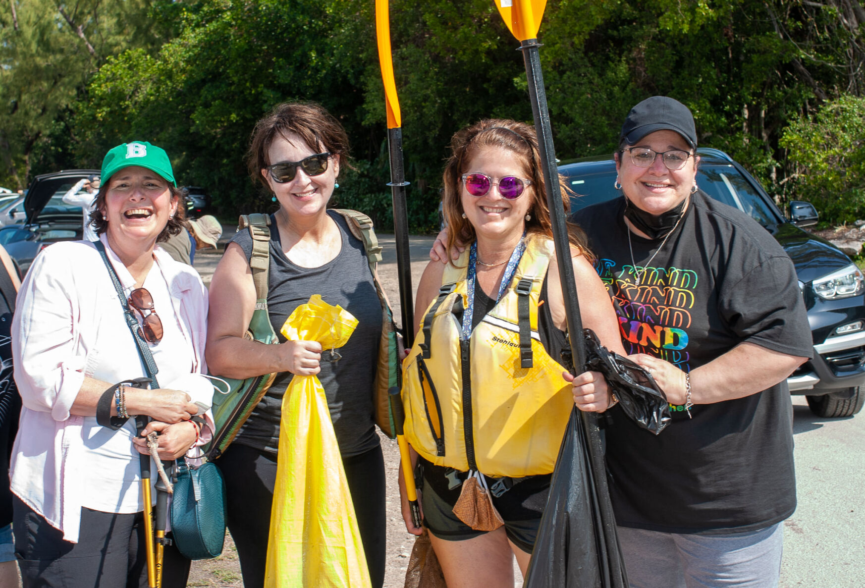 (left to right) Luisa Varona Granados, Christine de Le Huerta , Yvette Betancourt and Ileana Jacomino participated in the cleanup.